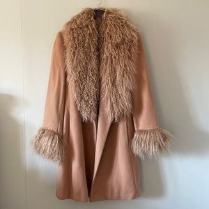 Vintage Marvin Richards 100% Lambswool Coat - Camel color, made in USA